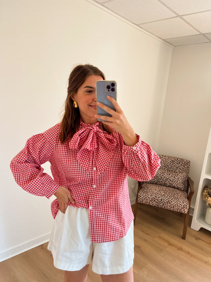 Blouse vichy rouge Alice