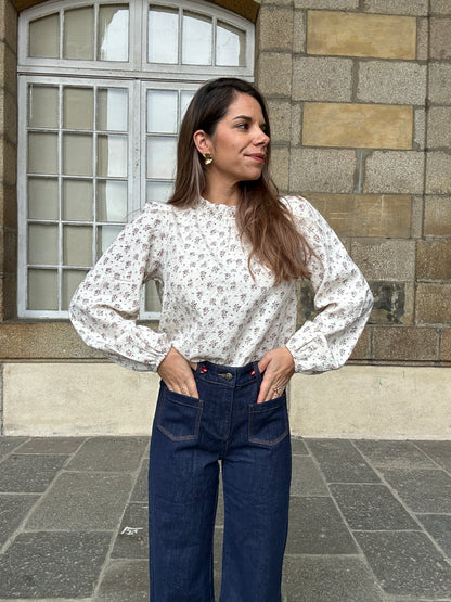 Blouse en coton Rose