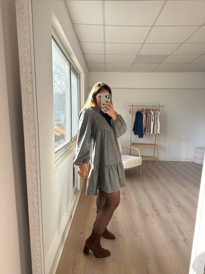 Robe grise Alice en laine