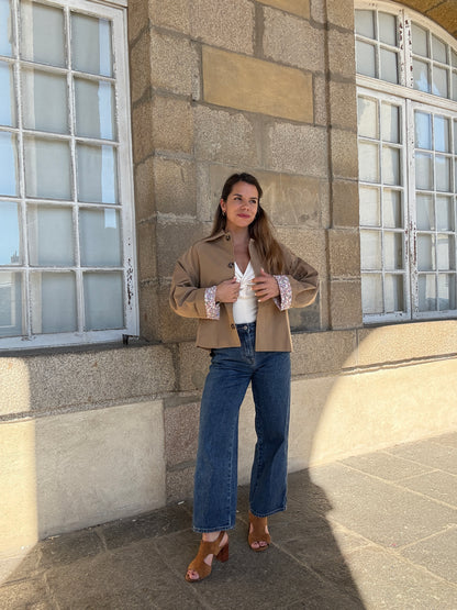 Veste trench Edith en coton Liberty camel