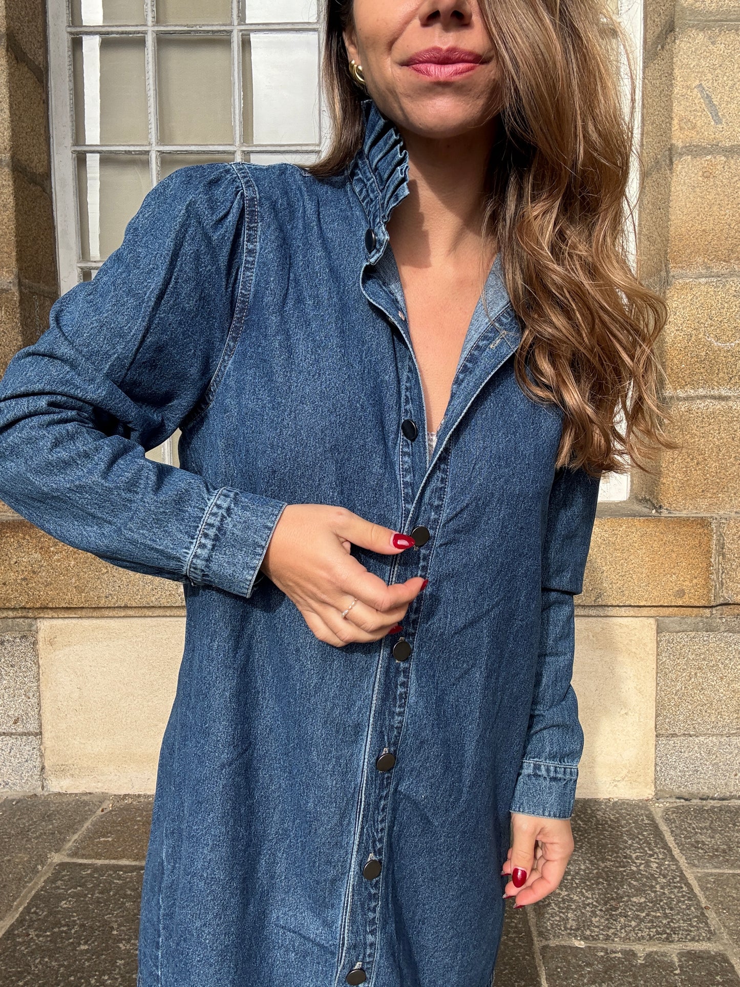 Robe en Jean Marion à manches longues