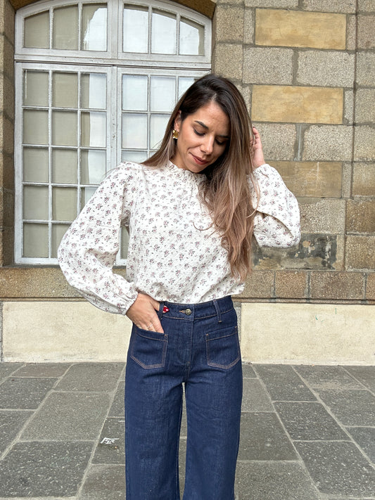 Blouse en coton Rose