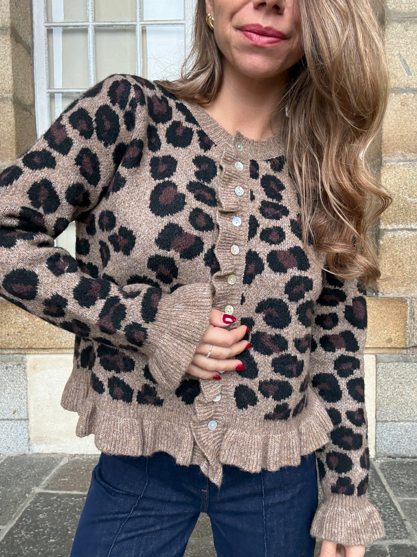 Cardigan Maxine léopard