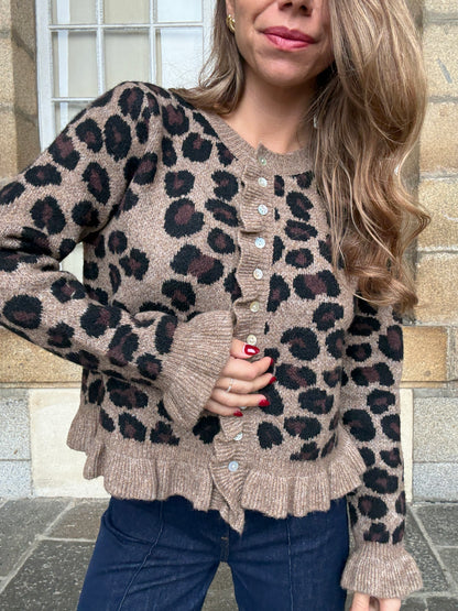 Cardigan Maxine léopard