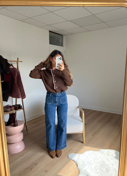 Cardigan Liberty Martha marron