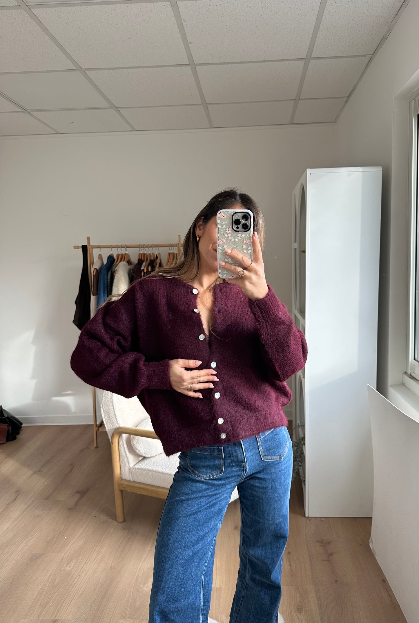 Cardigan Agatha bordeaux