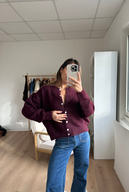 Cardigan Agatha bordeaux