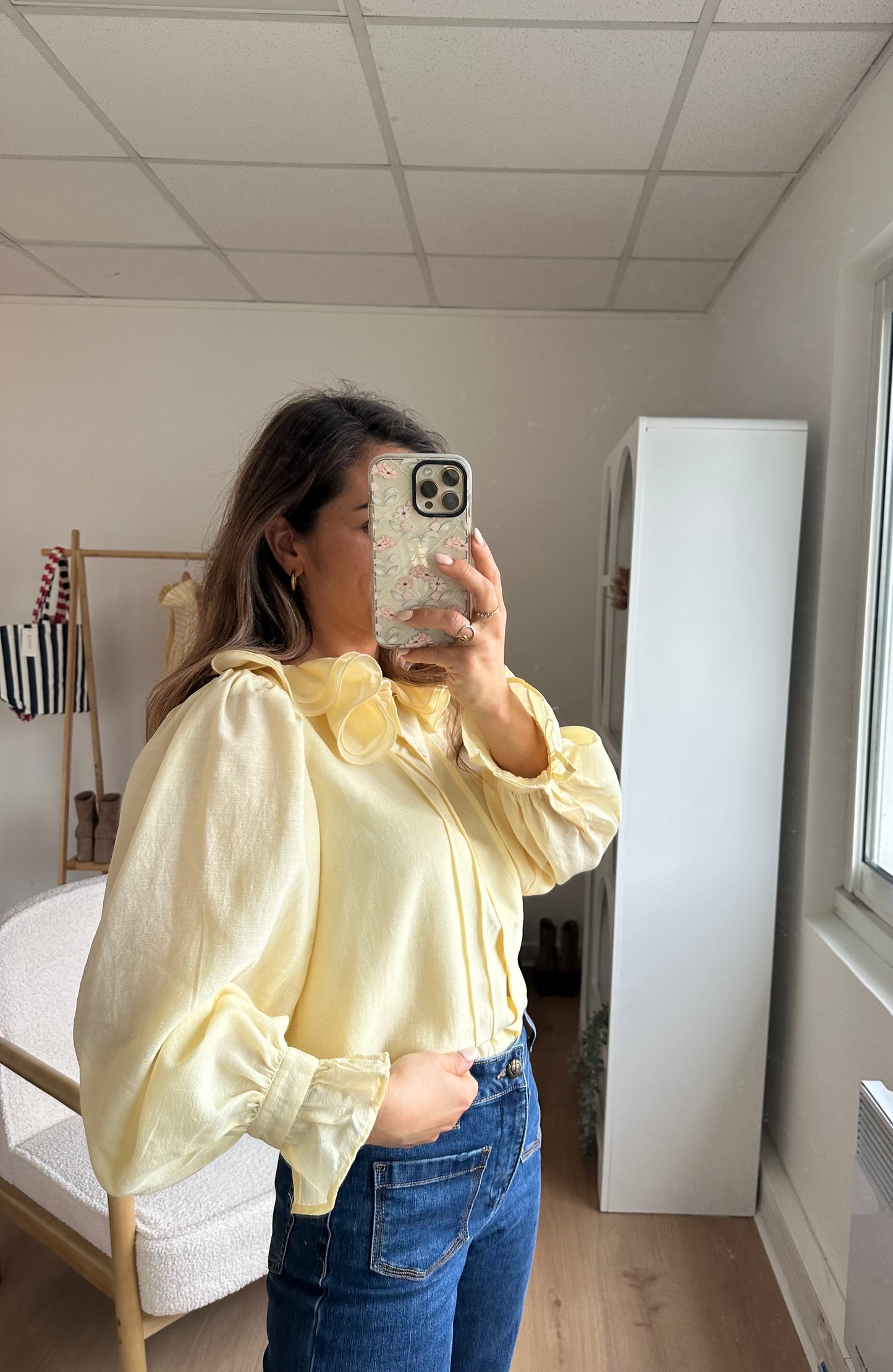 Blouse Brune jaune pâle