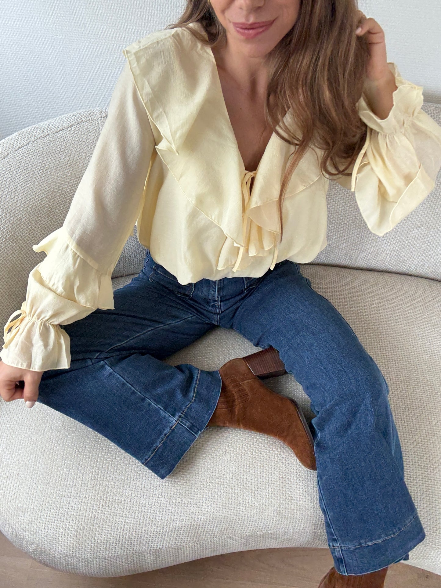 Blouse Iris jaune pâle