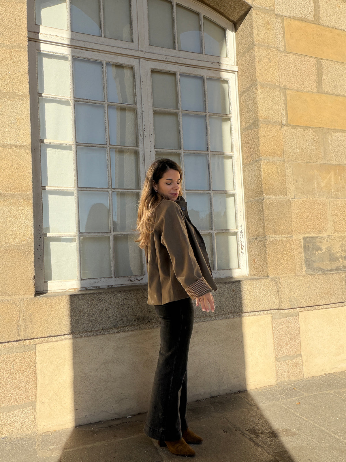 Veste trench Alice en coton kaki