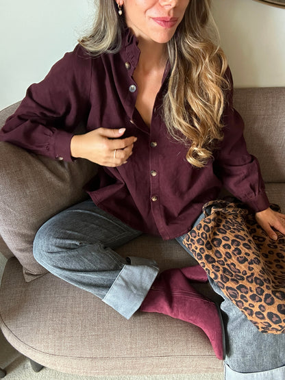 Veste en jean Céleste prune