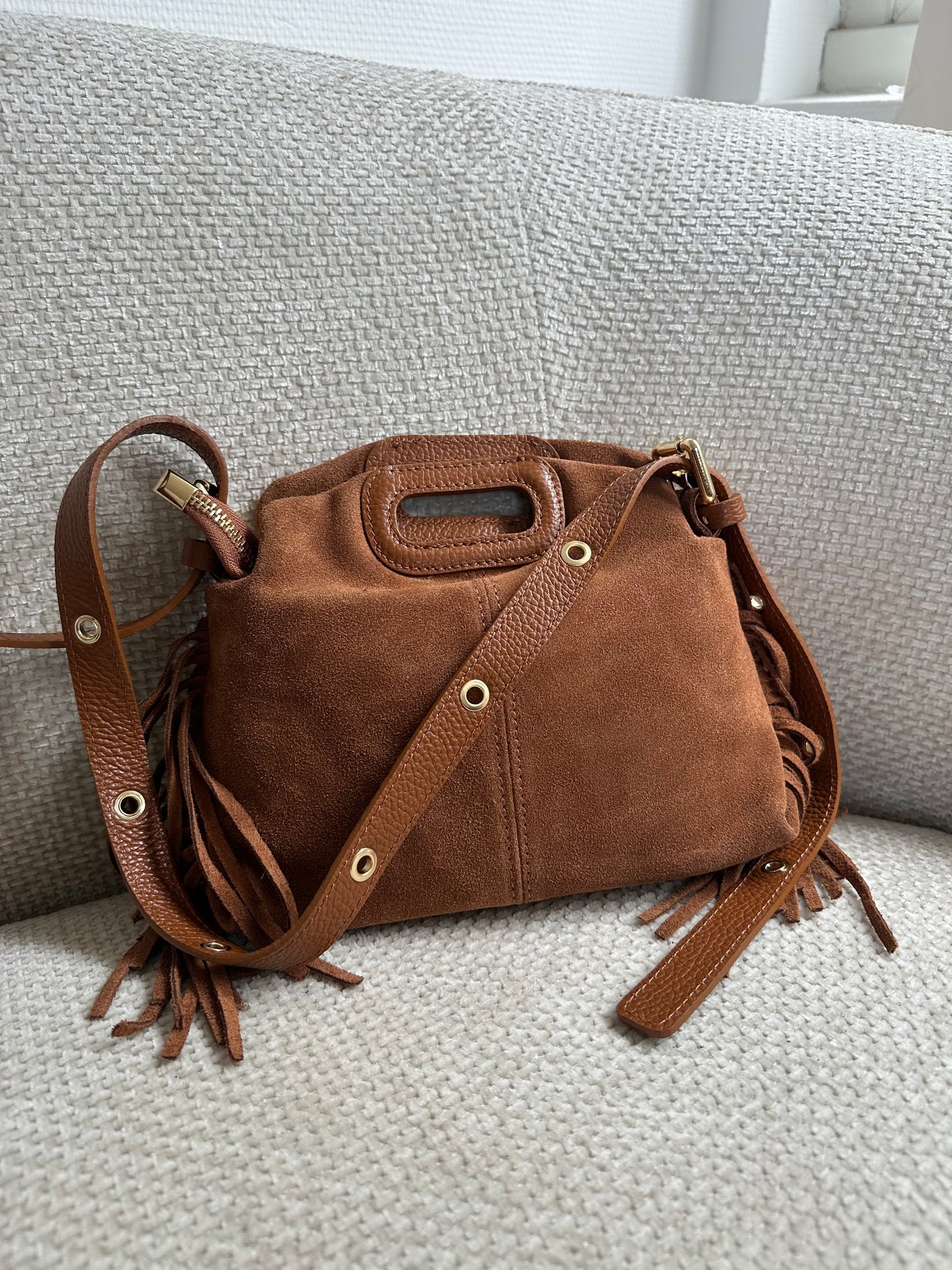 Sac à main en cuir Jodie cognac