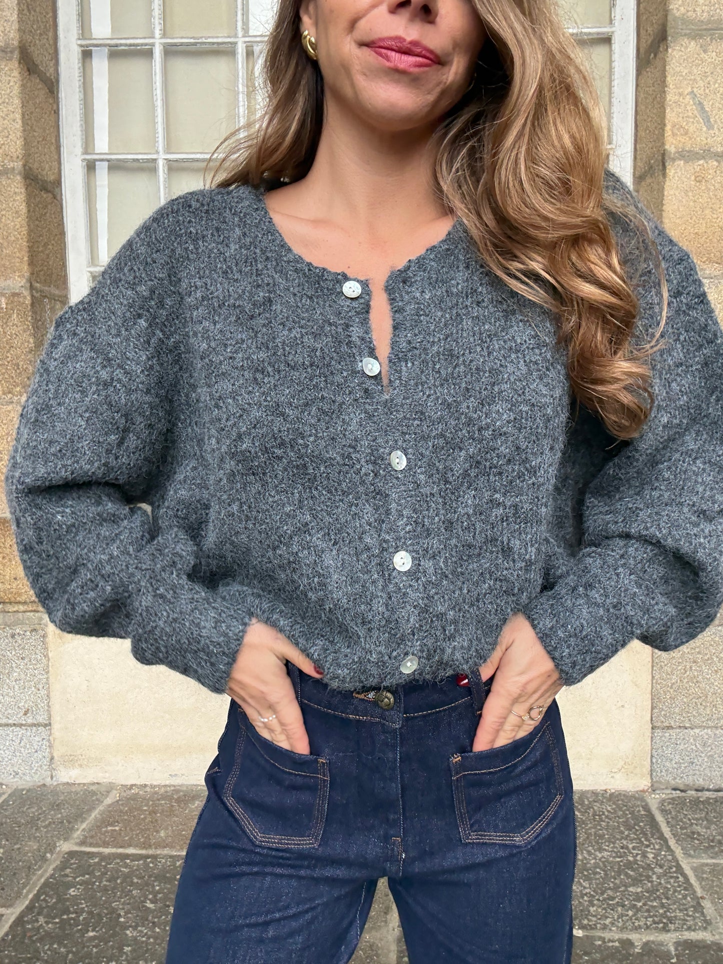 Cardigan Charlie gris foncé