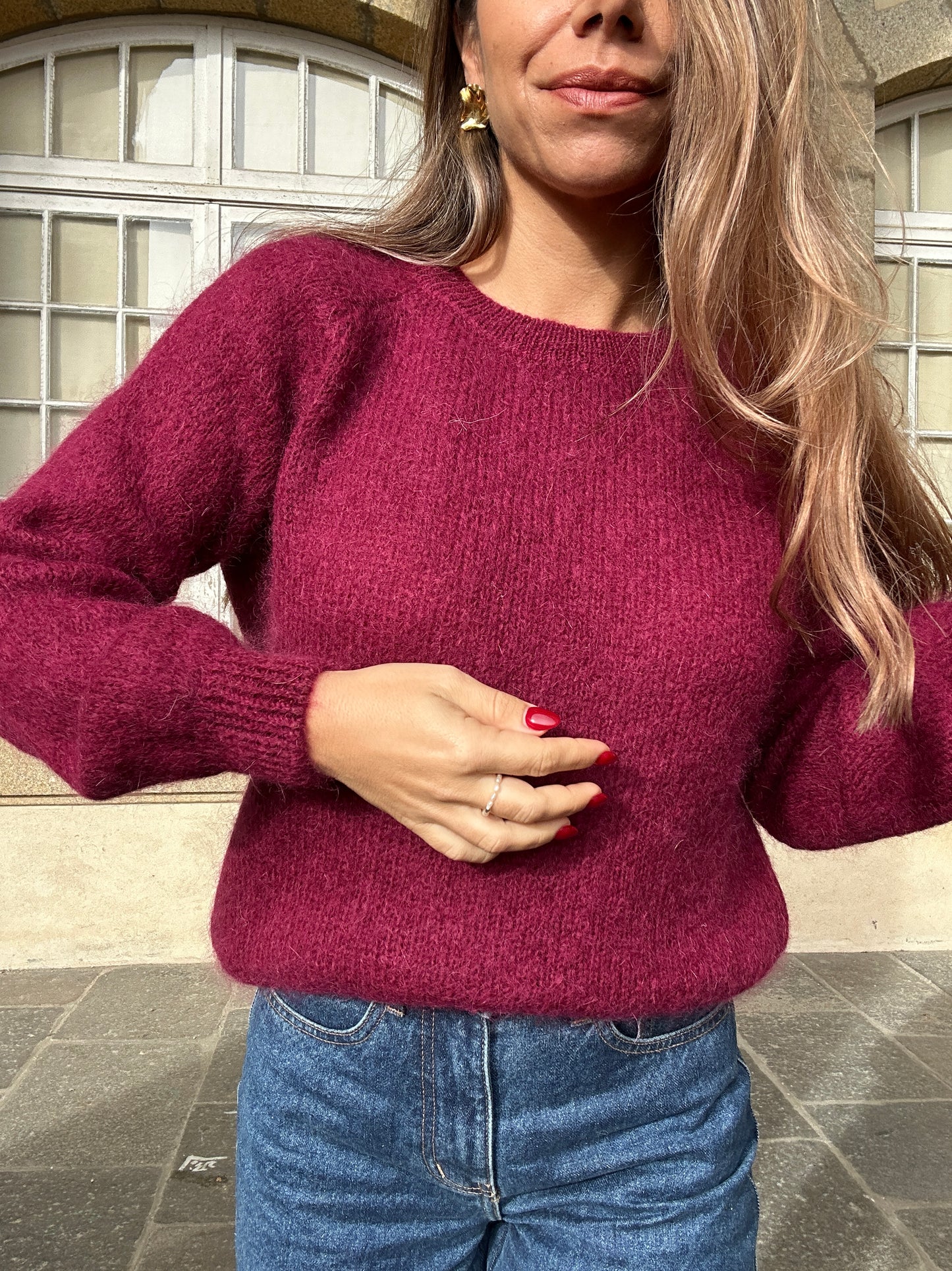 Pull Anna bordeaux