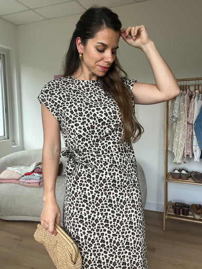 Robe à noeud léopard Alba