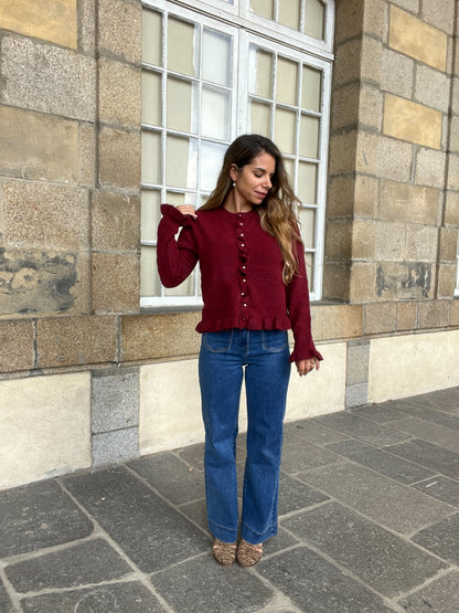 Cardigan Maxine bordeaux