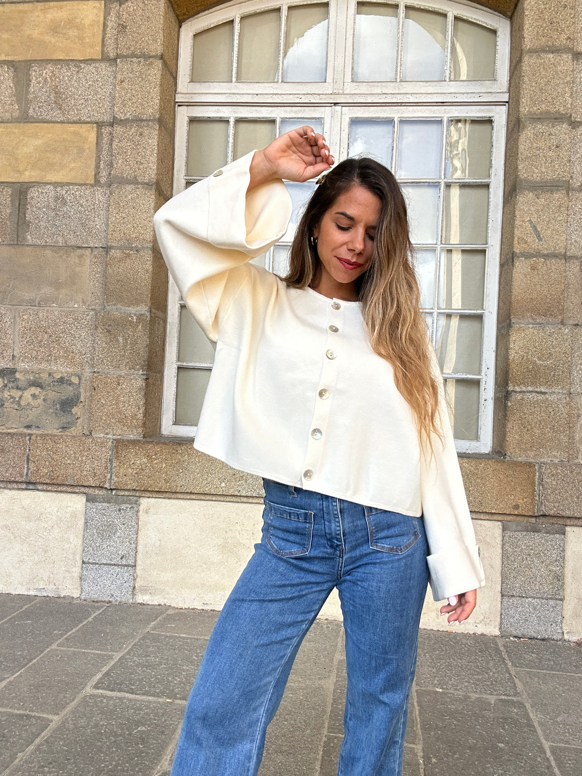 Cardigan Judith blanc cassé