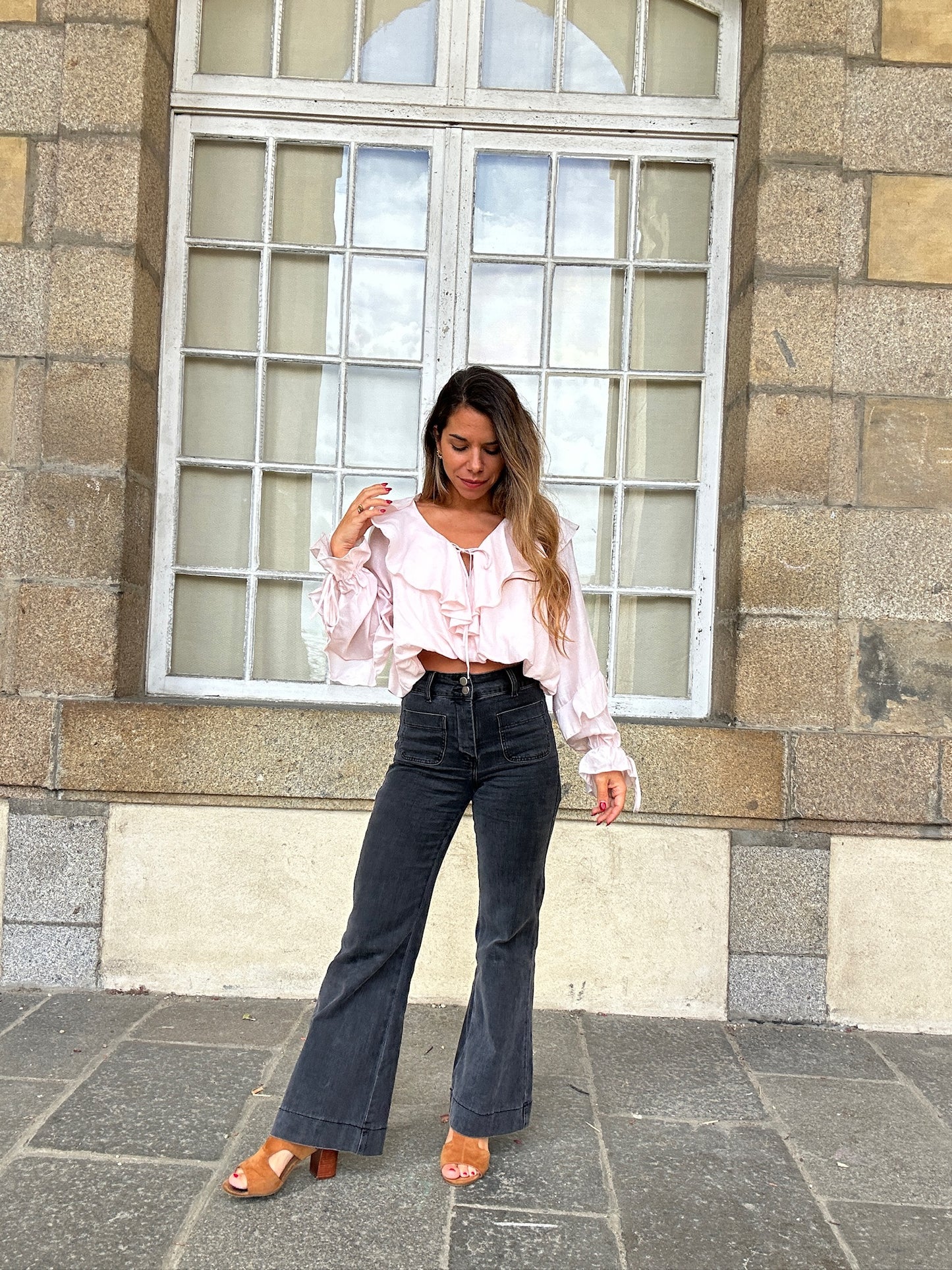 Blouse Iris rose pâle