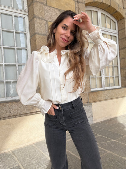 Blouse Brune écru