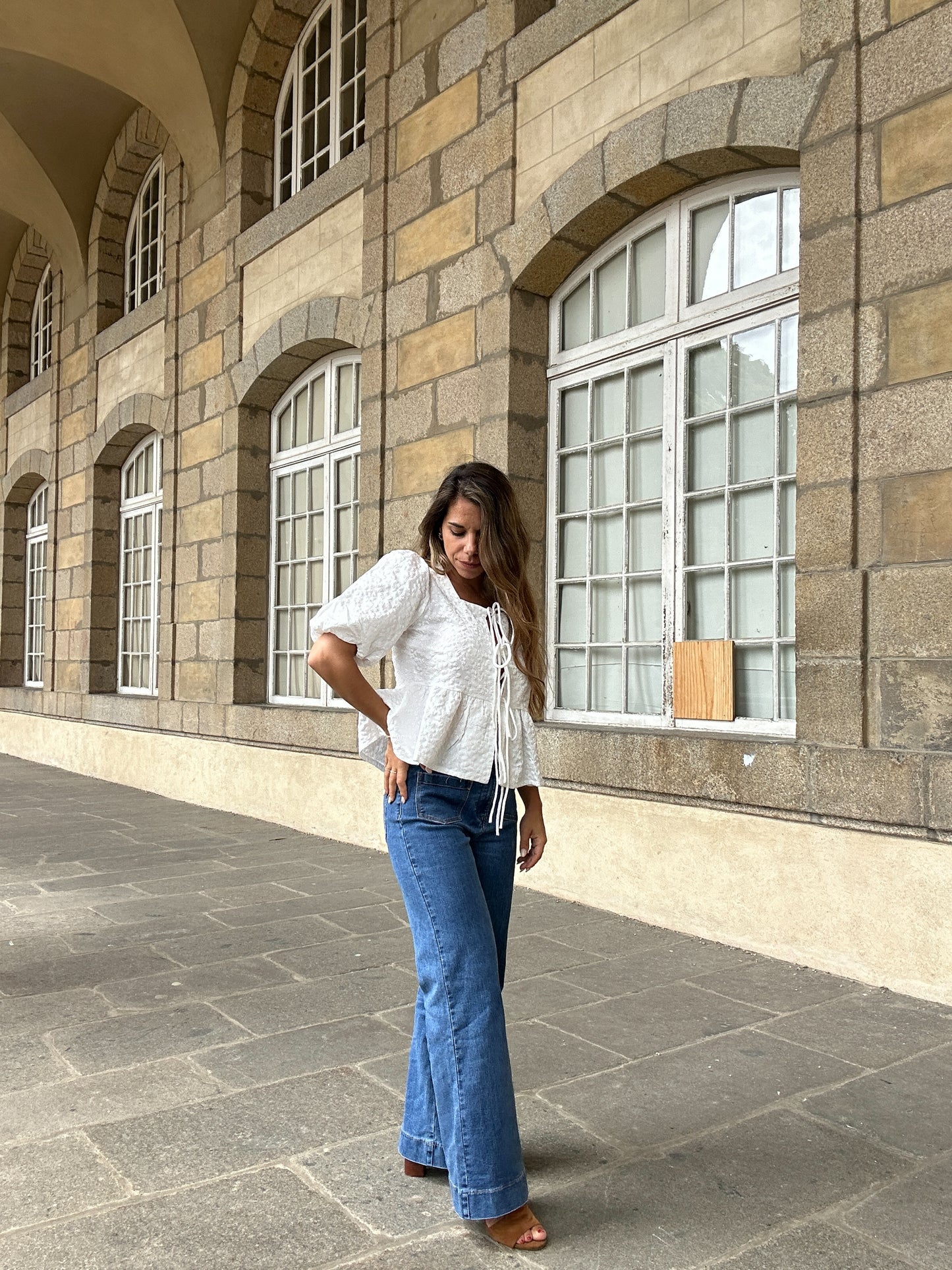 Blouse péplum blanche Giulia