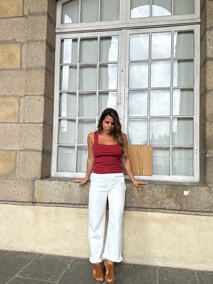 Top Lise vieux rose
