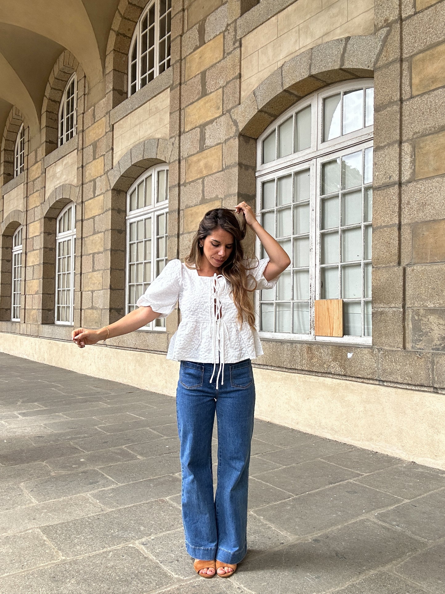 Blouse péplum blanche Giulia