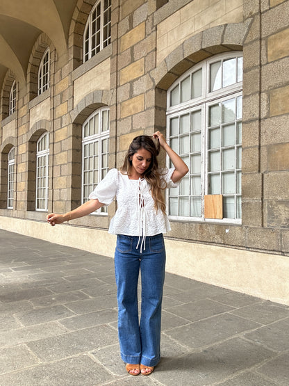 Blouse péplum blanche Giulia