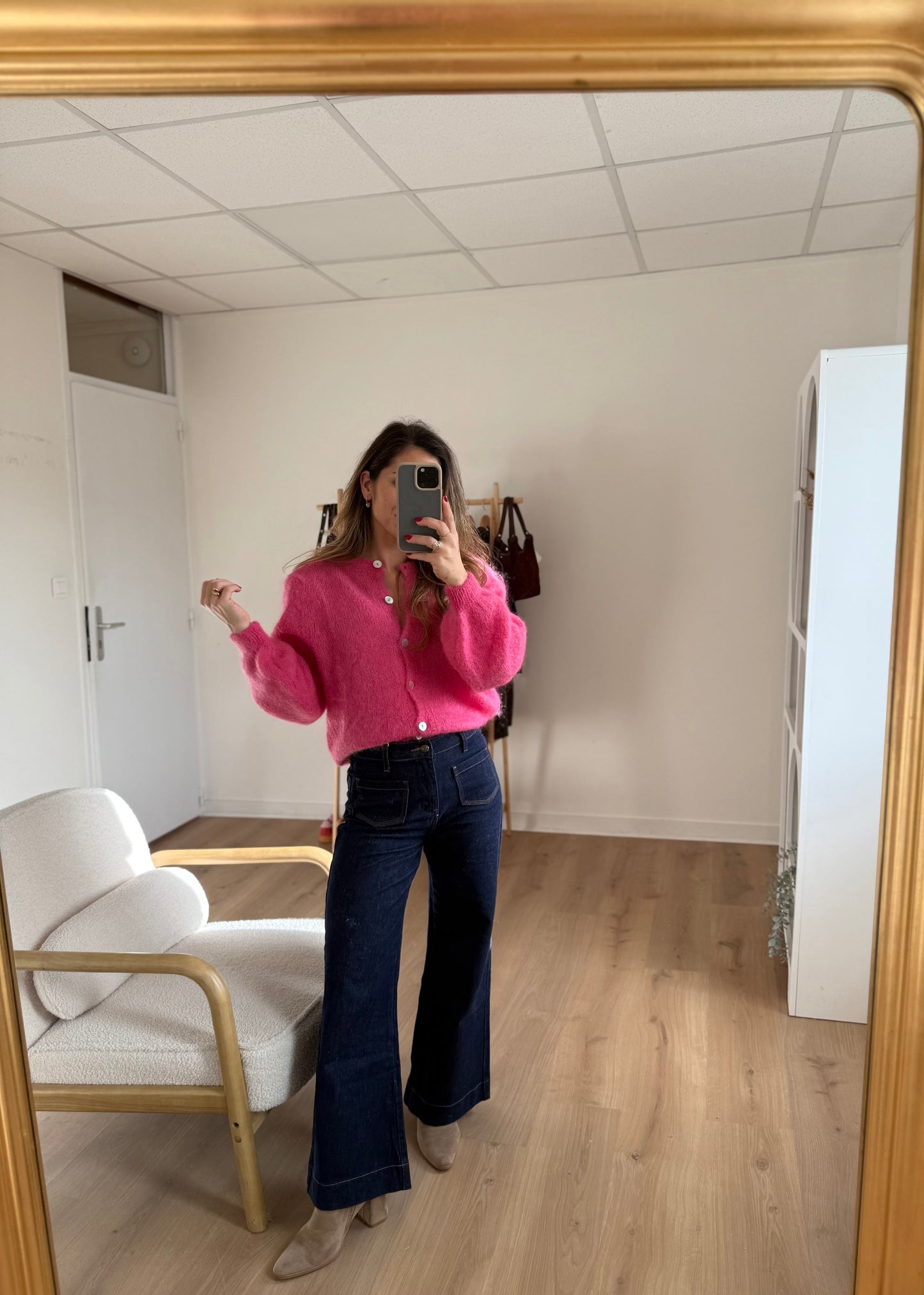 Maille en laine Bianca rose bonbon