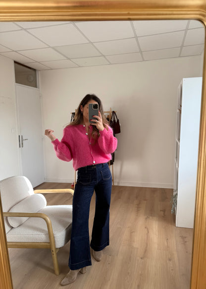 Maille en laine Bianca rose bonbon