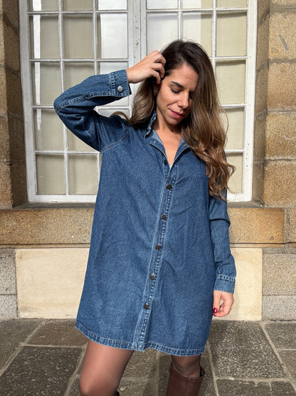 Robe en Jean Marion à manches longues