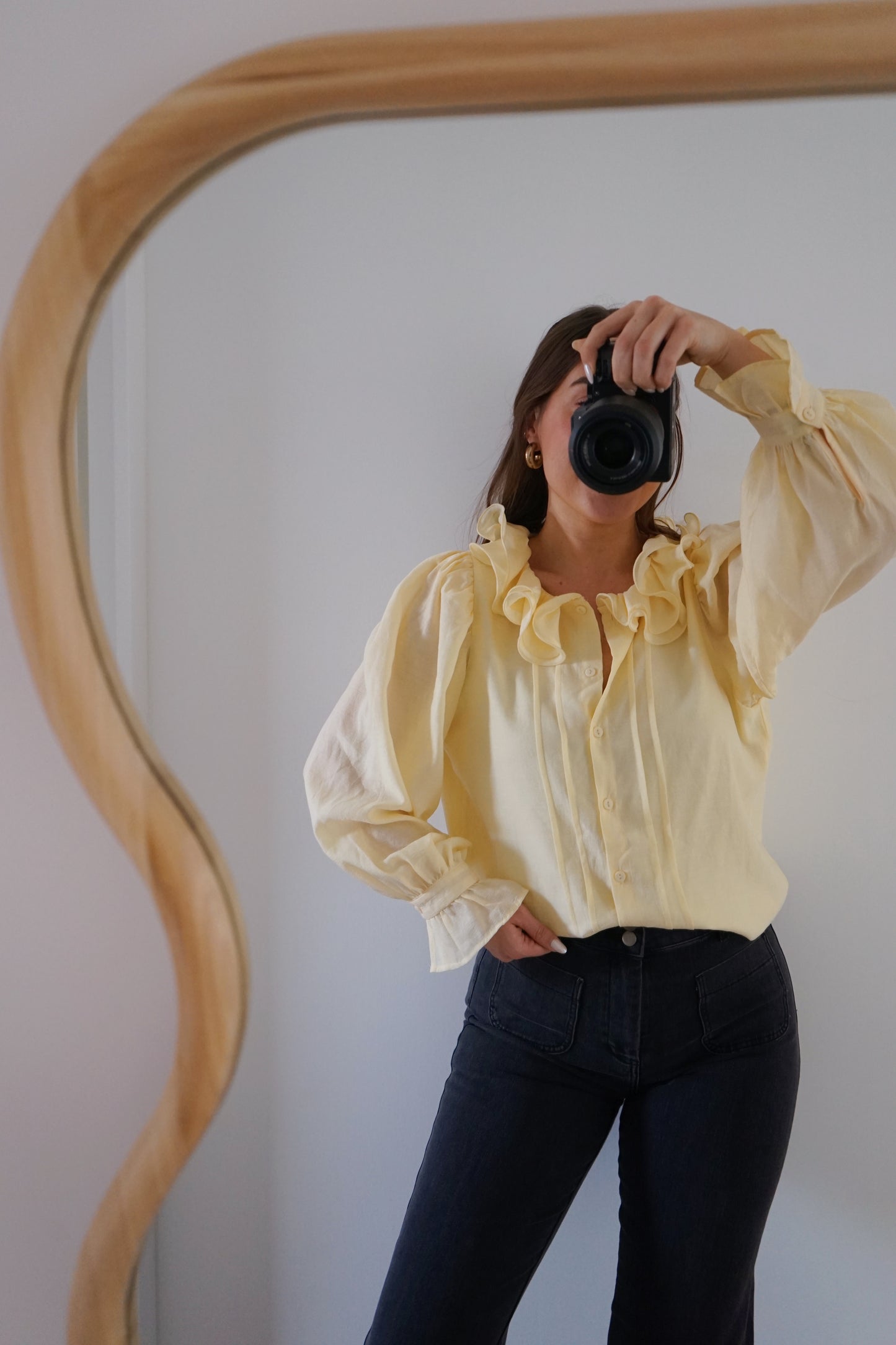 Blouse Brune jaune pâle