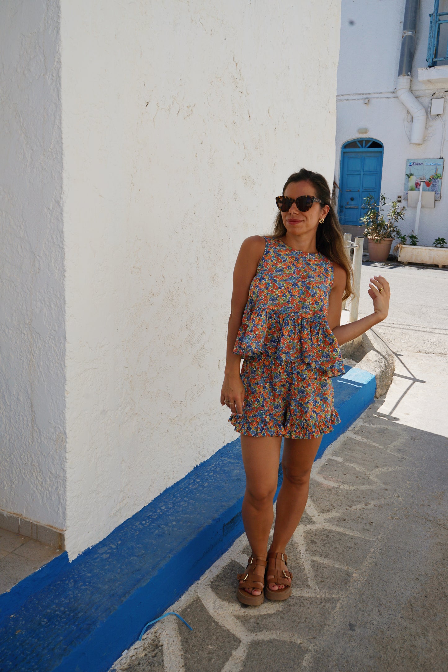 Top Suzanne liberty bleu