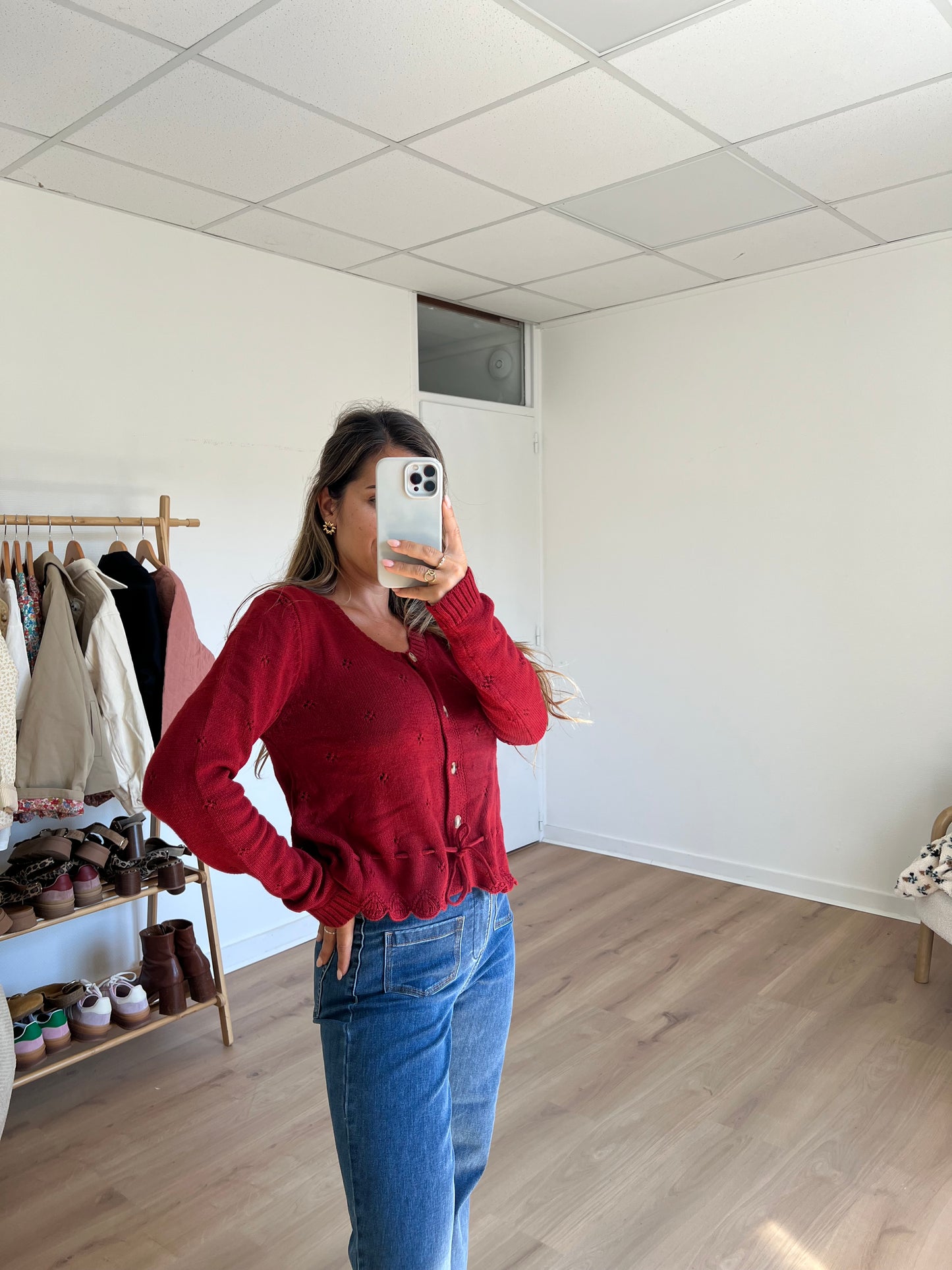 Cardigan Emma bordeaux