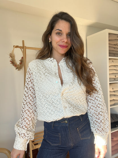 Blouse brodée Isaure