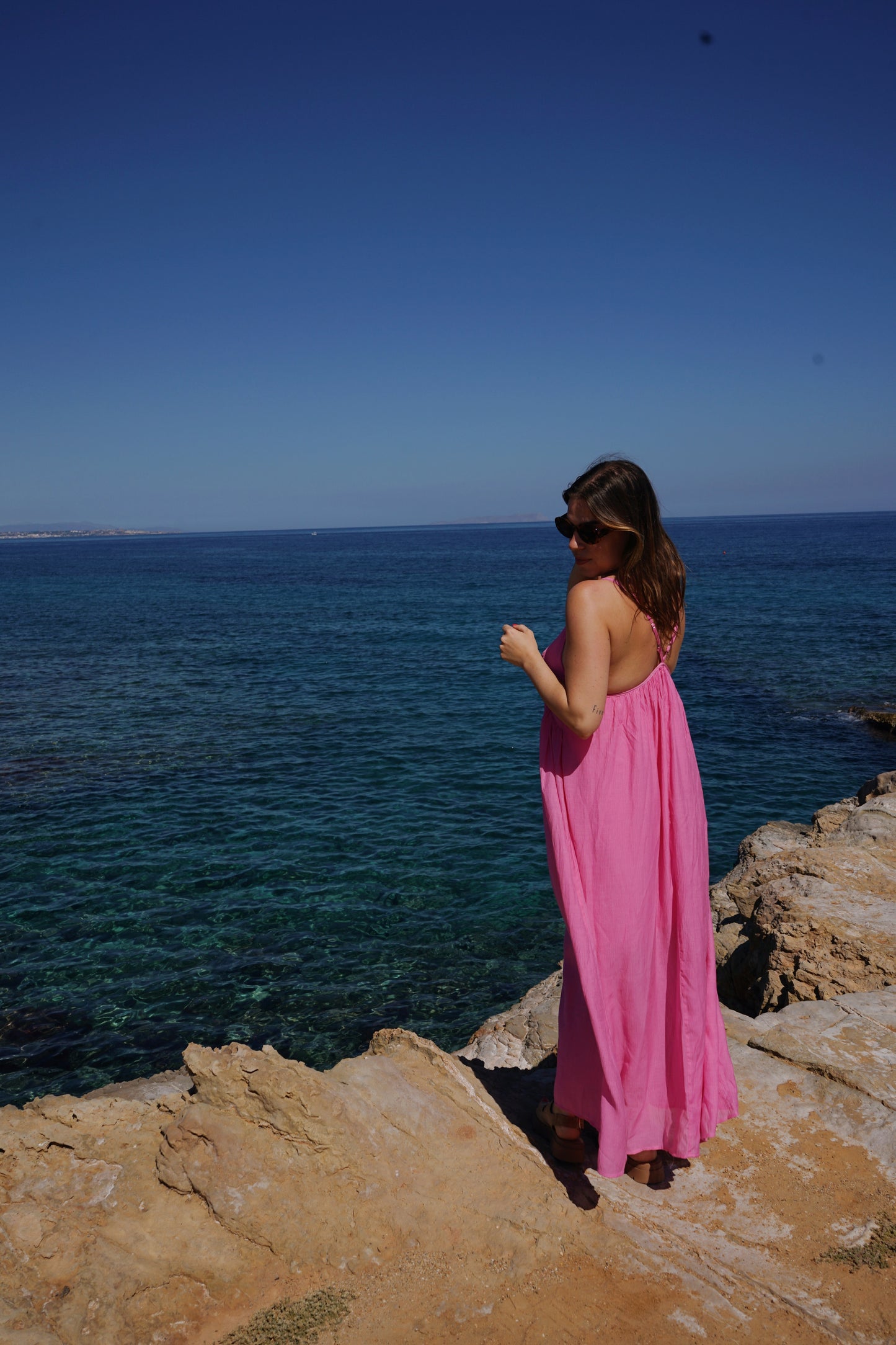 Robe longue Stella rose