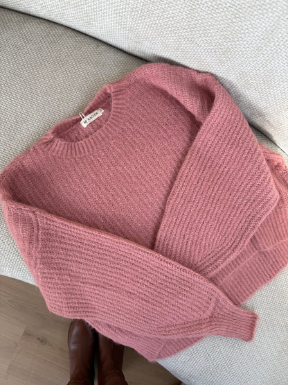 Pull en maille Jade vieux rose