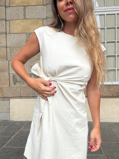 Robe courte Carlota beige