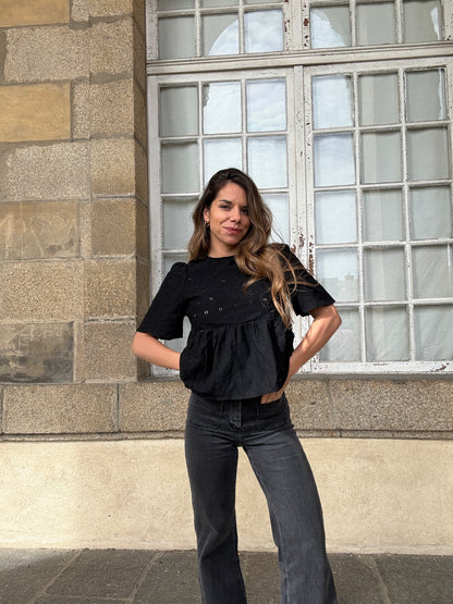 Top dentelle péplum Mira