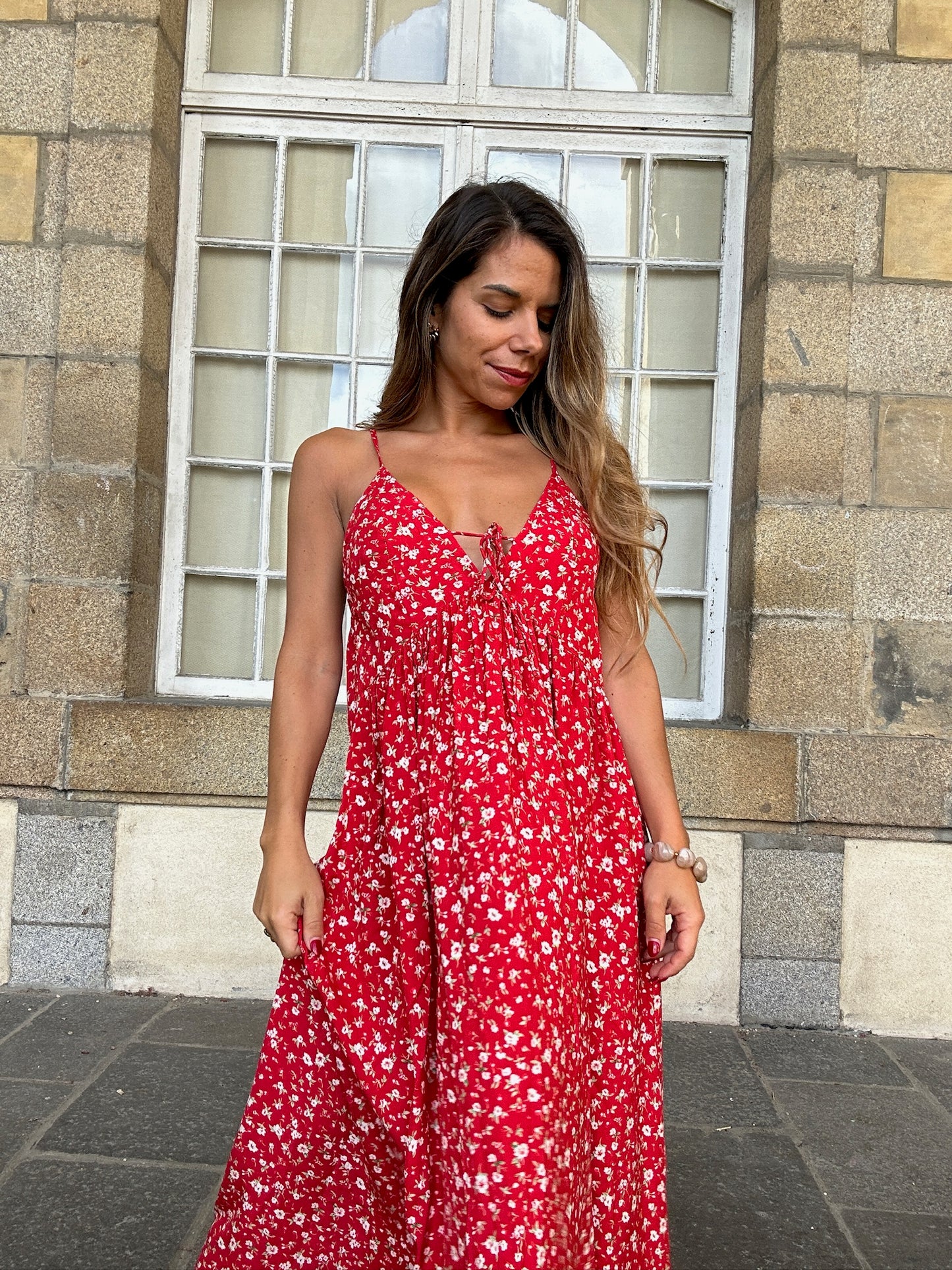Robe longue fleurie Murcia