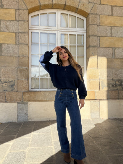 Cardigan Lise bleu marine