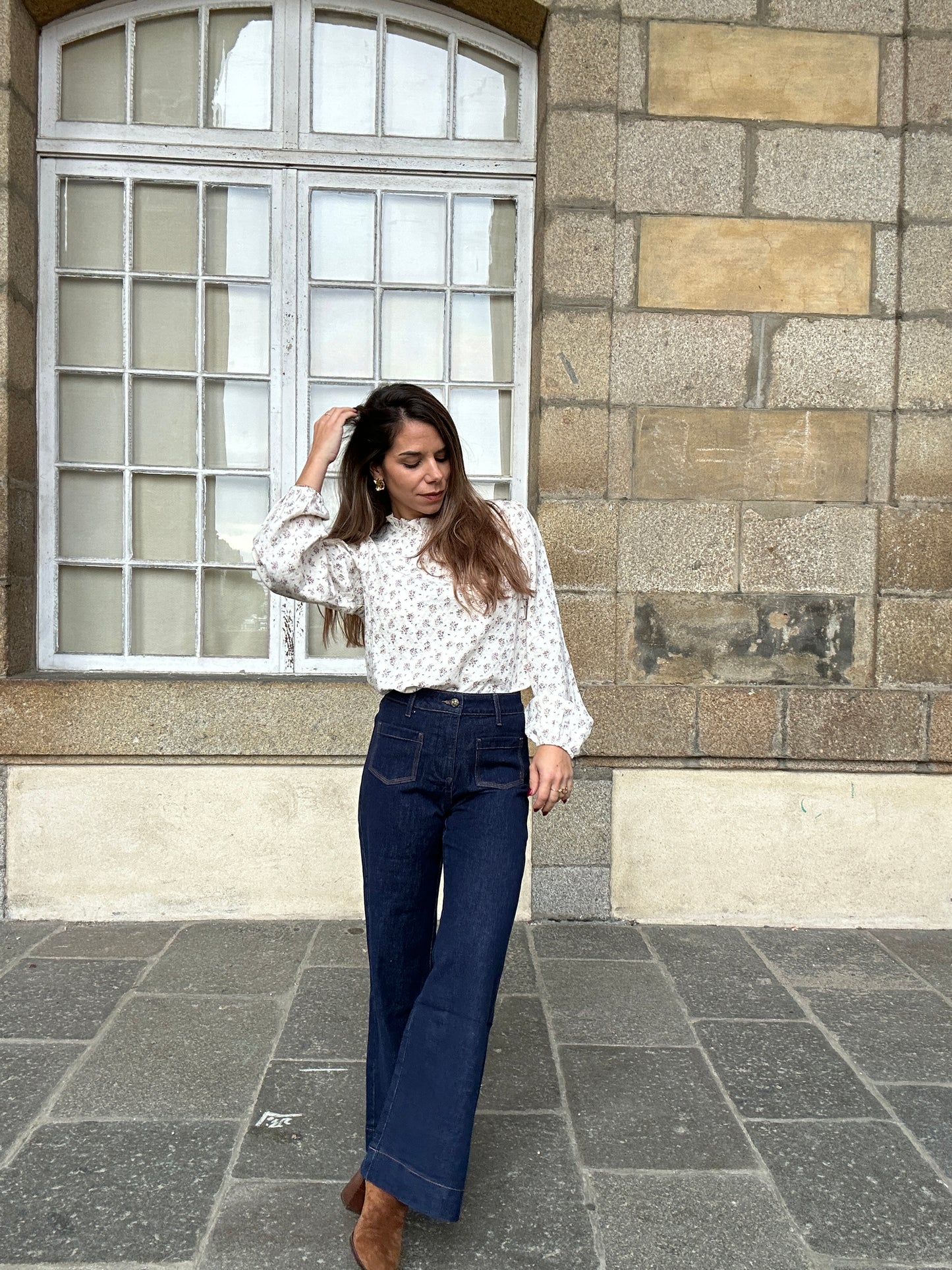 Blouse en coton Rose