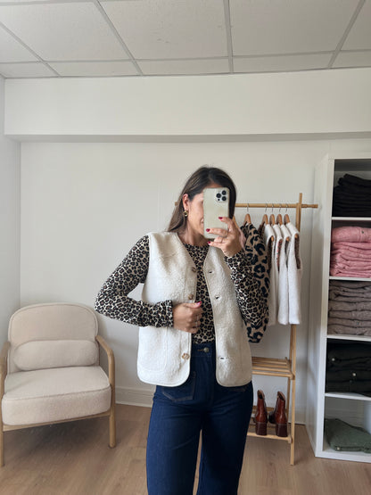 Gilet berger Arianne écru