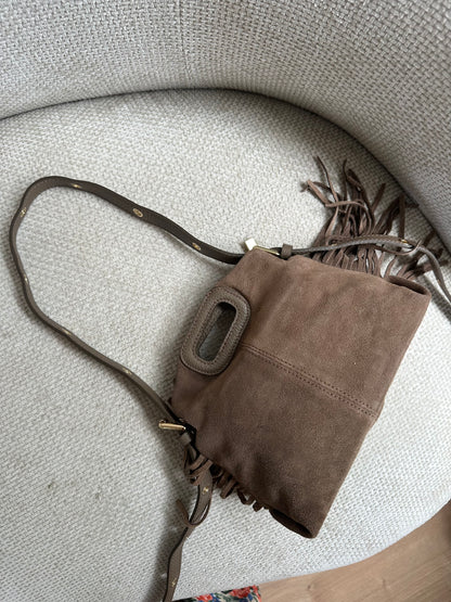 Sac à main en cuir Jodie taupe