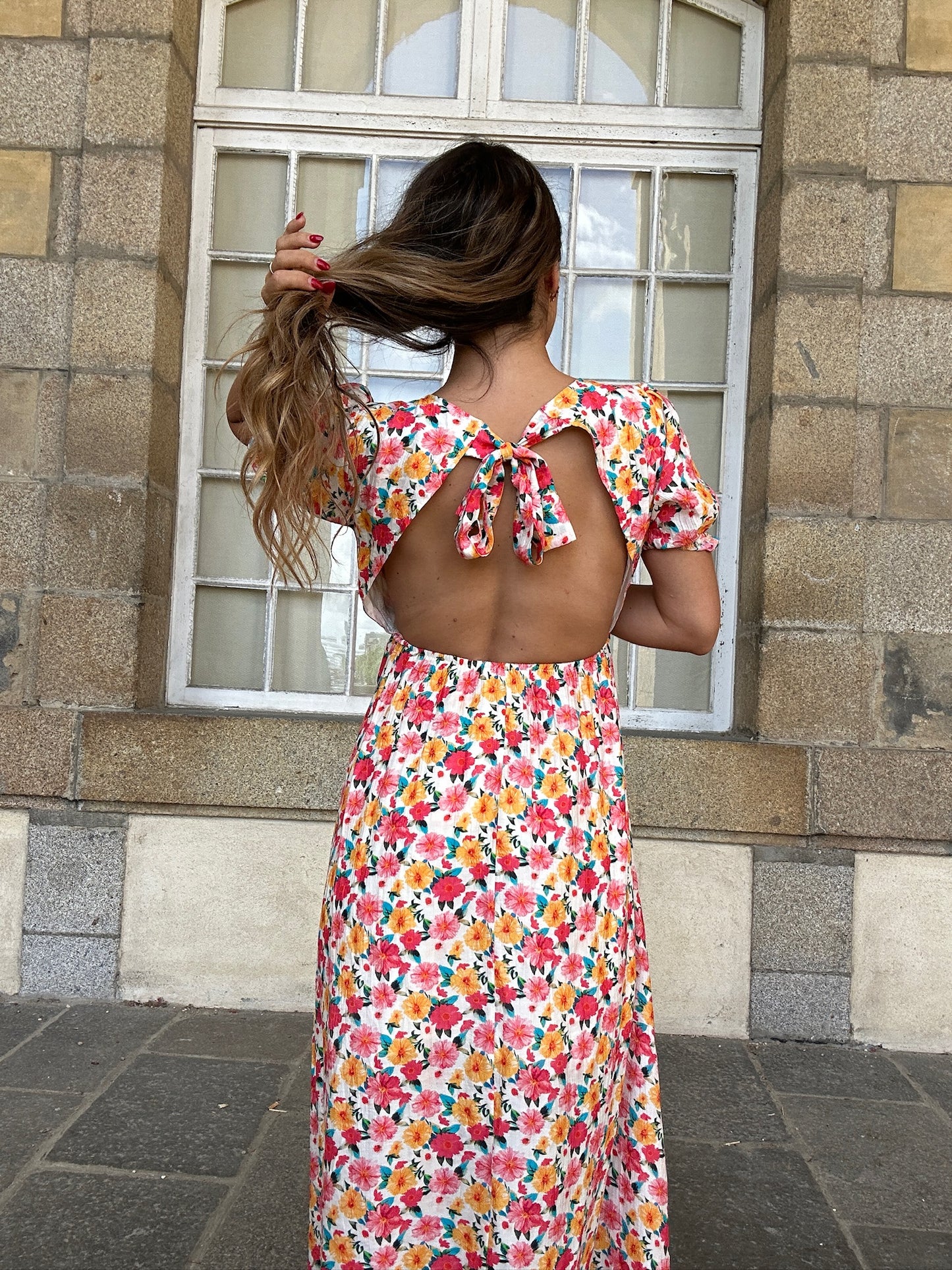 Robe longue fleurie Dorothée
