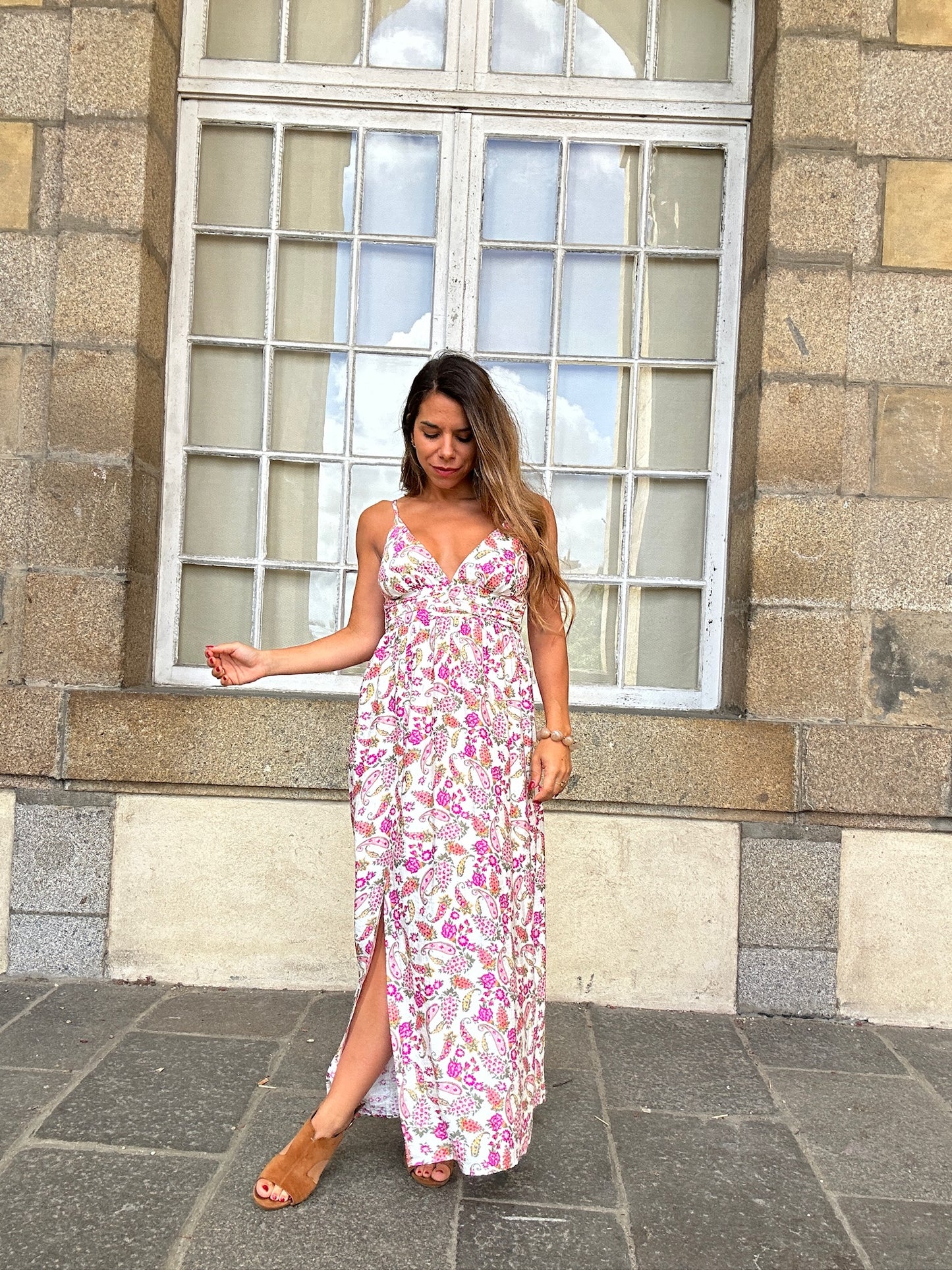 Robe longue fleurie Léandre