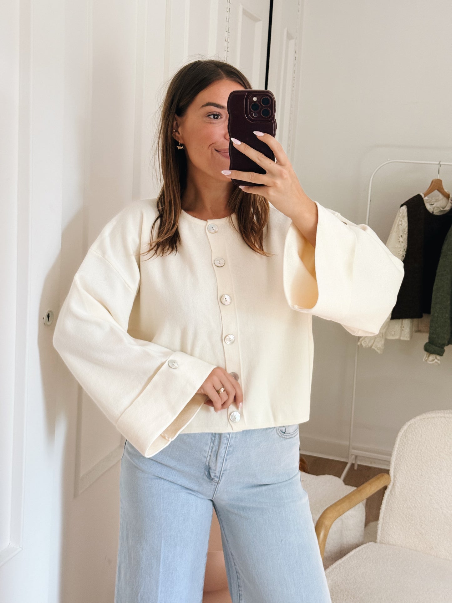 Cardigan Judith blanc cassé