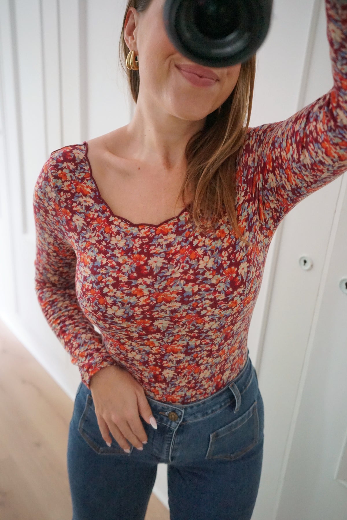 Body Martha fleuri bordeaux