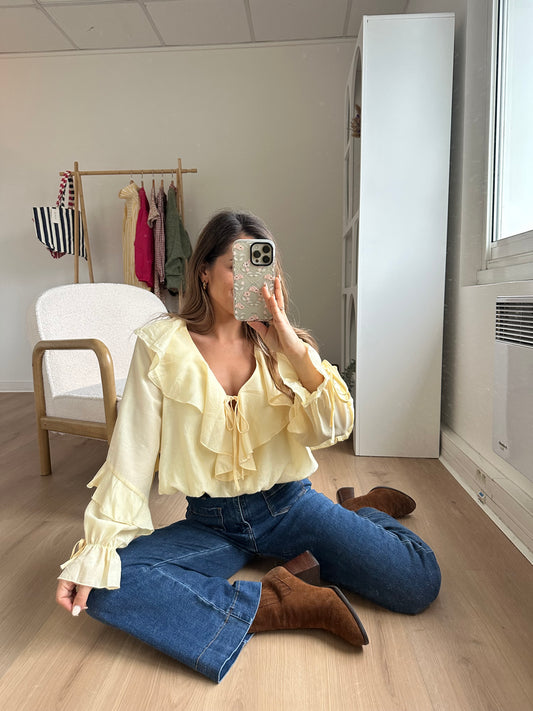 Blouse Iris jaune pâle