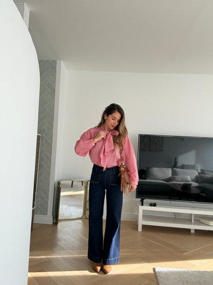 Blouse vichy rouge Alice