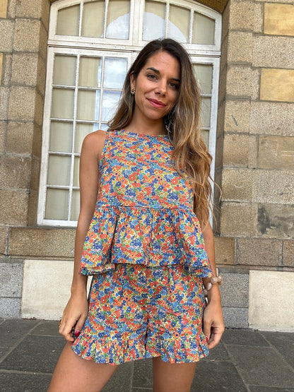 Top Suzanne liberty bleu